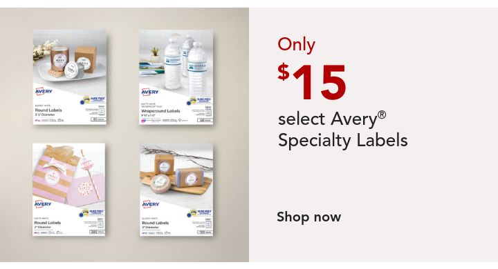 $15 select avery specialty labels