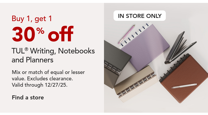 20% Off TUL Notebooks