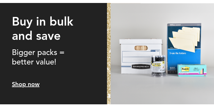 Buy in bulk and save