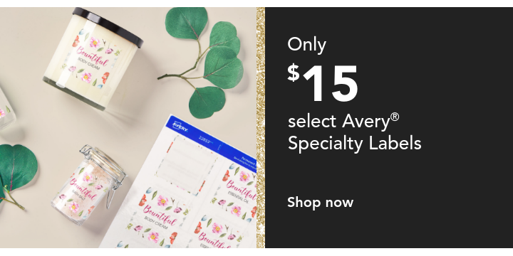 $15 Select Avery Specialty Labels