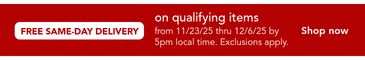 free same day delivery on qualifying items