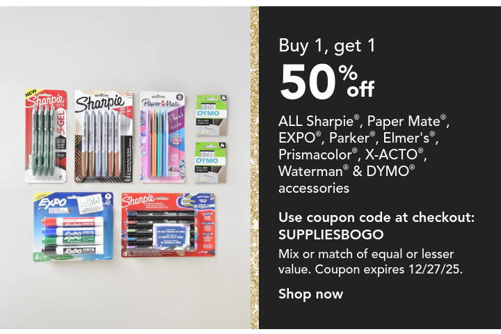  b1g1 50% off all Newell writing product