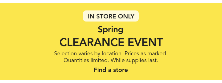spring clearance event