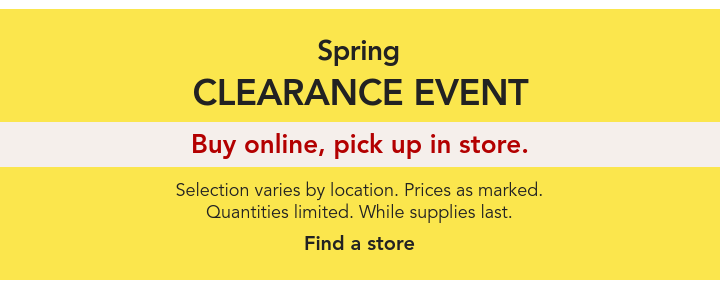spring clearance event