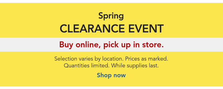 spring clearance event