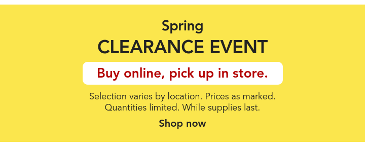spring clearance event