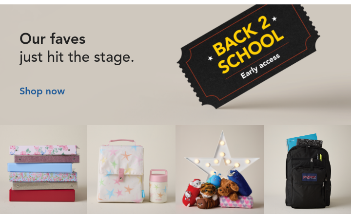 shop for back to school