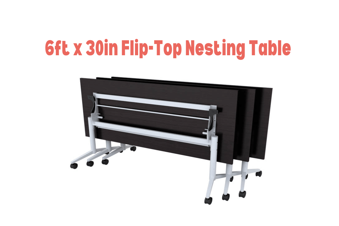 Stock up on 6ft x 30in Flip Top Nesting Tables to simplify intraoffice collaboration and improve employee training and development. 