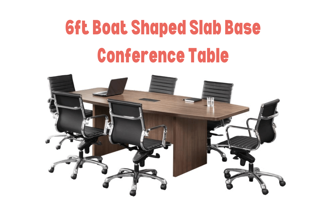 The 6ft Boat Shaped Slab Base Conference Table is an indispensable piece of furniture for effective and efficient meetings. 