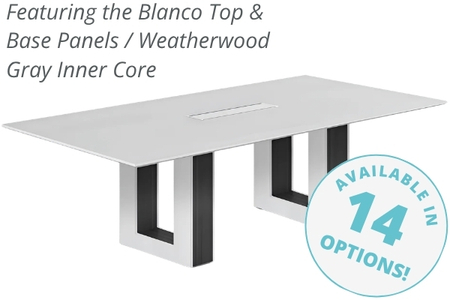 Two Tone Rectangular Conference Table