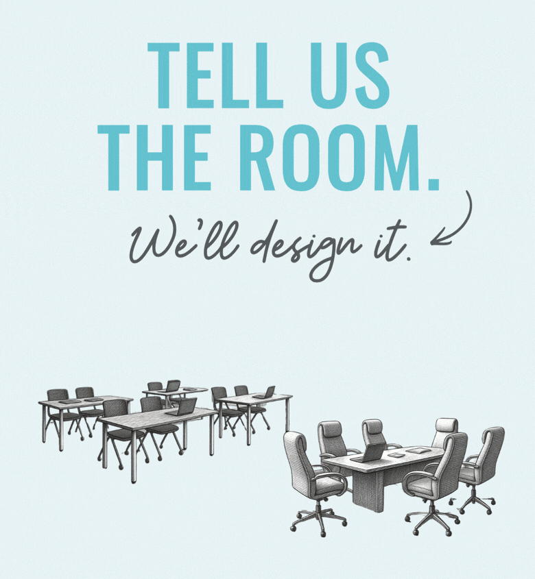 A well-designed conference room and training room.