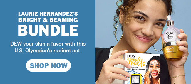 Laurie Hernandez’s Bright & Beaming Bundle DEW your skin a favor with this U.S. Olympian’s radiant set.