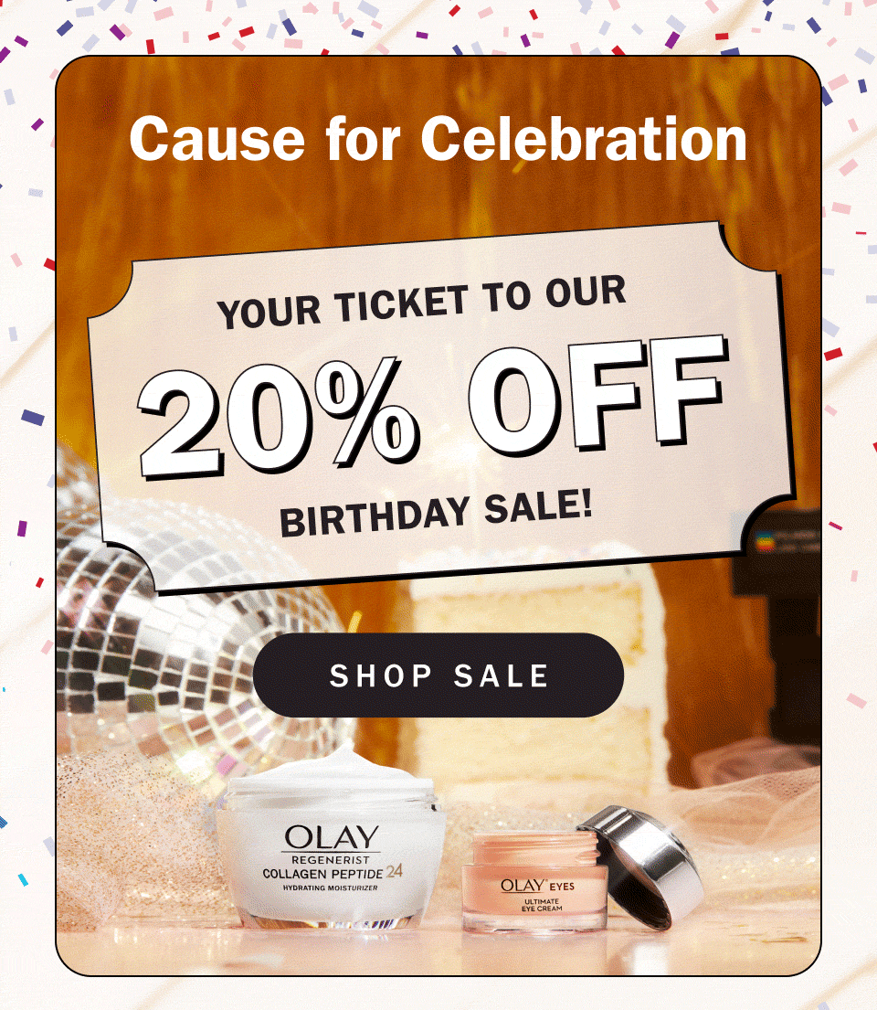 Your ticket to our 20% off birthday sale!