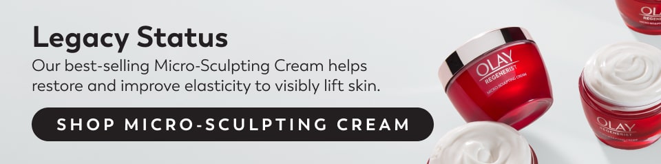 Our best-selling Micro-Sculpting Cream helps restore and improve elasticity to visibly lift skin.