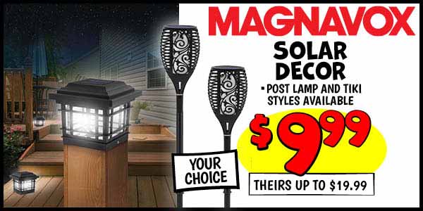 Magnavox Solar Decor: Our Price: $9.99, theirs up to: $19.99