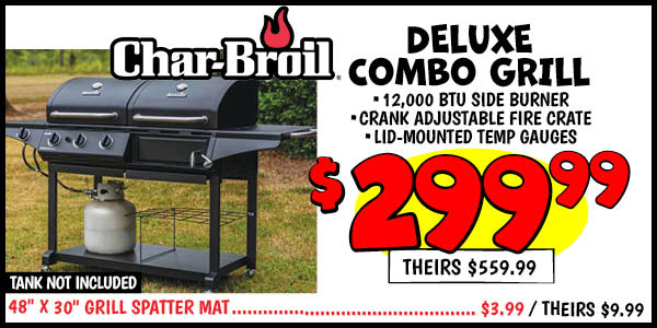 Deluxe Combo Grill: Our Price: $299.99, theirs: $559.99