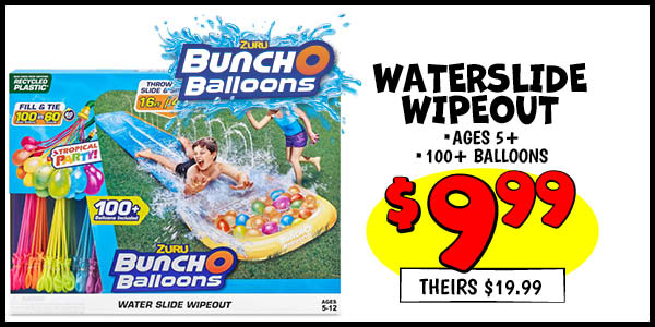 Waterslide Wipeout: Our Price: $9.99, theirs: $19.99