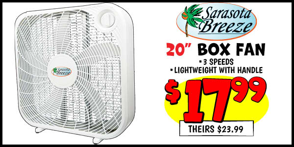 16 in. Pedestal Fan: Our Price: $17.99, theirs: $22.99