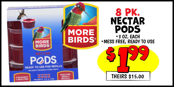 8pk. Nectar pods : 8ct,Refill,Pods,Our Price: $1.99, theirs: $15.00