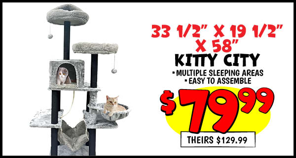 kitty City: Our Price: $79.99, theirs: $129.99