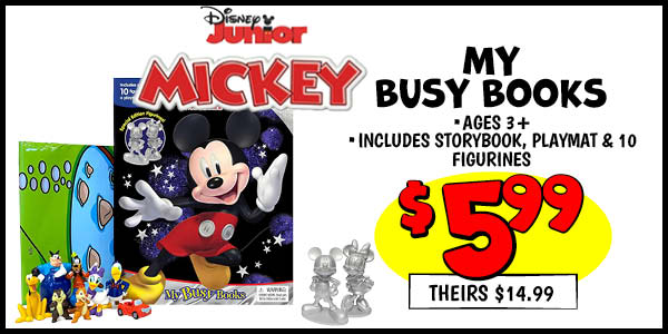 DISNEY MICKEY MY BUSY BOOKS: Our Price: $5.99, theirs: $14.99