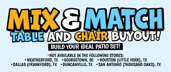 Mix and Match Table and Chair Buyout!