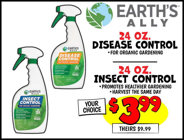 24 oz. Earth Ally insect Control: Our Price: $3.99, theirs: $9.99