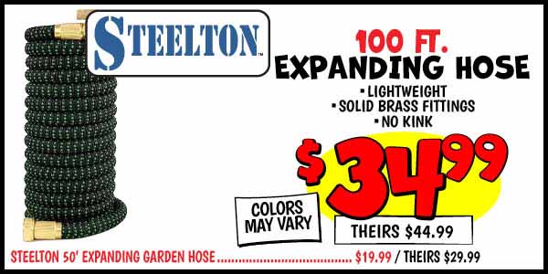 EXPANDING HOSE: Our Price: $34.99, theirs: $44.99