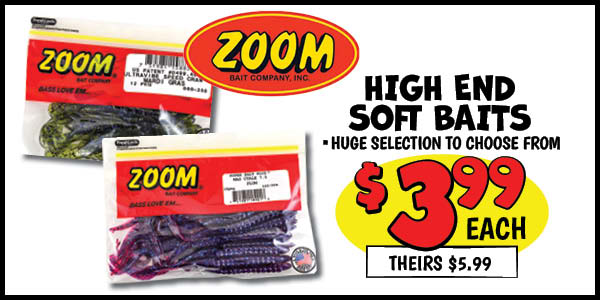 High End Soft Baits: Our Price: $3.99, theirs: $5.99