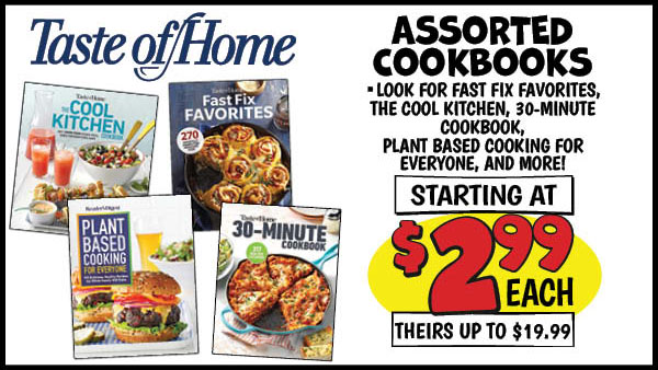 TASTE OF HOME COOKBOOK BUYOUT: Our Price: $2.99, theirs: $12.99