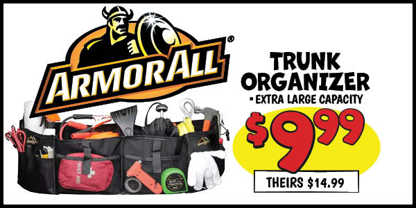 Armor All Trunk Organizer : Our Price: $9.99, theirs: $14.99