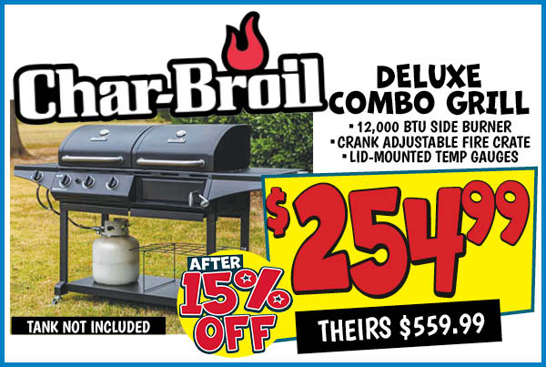 Deluxe Combo Grill: Our Price: $254.99 After Discount, theirs: $559.99