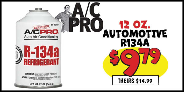 Automotive R134A: Our Price: $9.79, theirs: $14.99