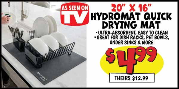 ASOTV Hydromat Quick Drying Mat: Our Price: $4.99, theirs: $12.99