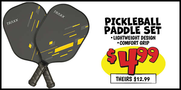 Pickleball Set: Our Price: $4.99, theirs: $12.99