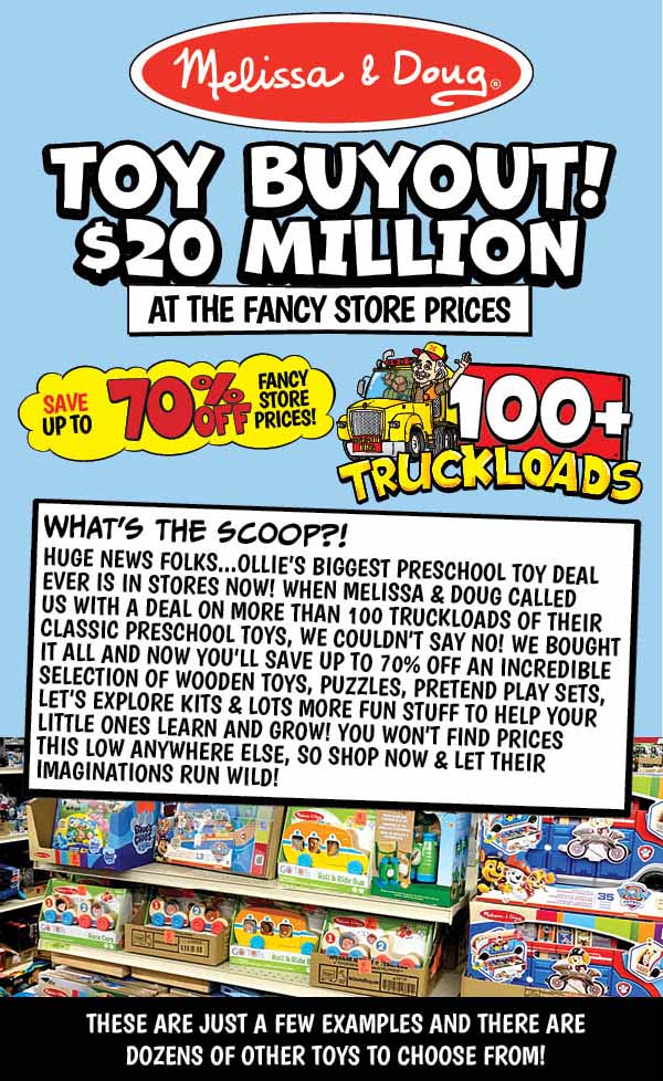 Melissa and Doug Toy Buyout!