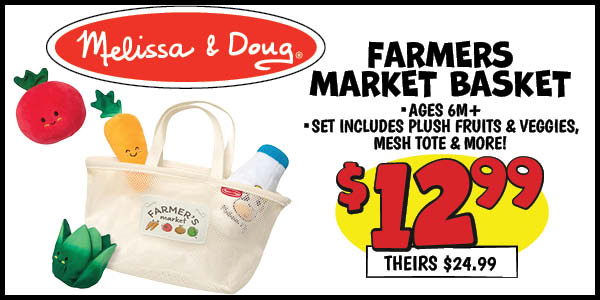 Farmers Market Basket: Our Price: $12.99, theirs: $24.99