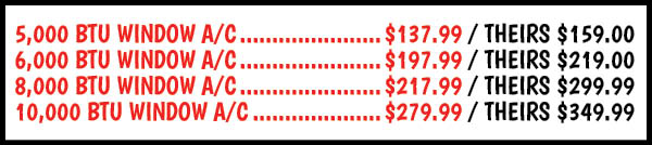 New Window AC Pricing