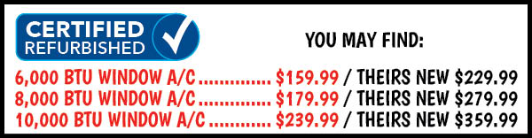 Refurbished Window AC Pricing