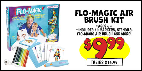 Flo-Magic Air Brush Kit: Our Price: $9.99, theirs: $16.99