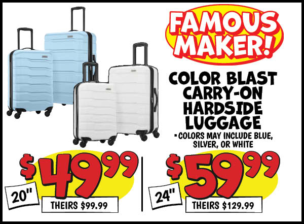 Famous Maker Color Blast Carry-On Hardside Luggage
