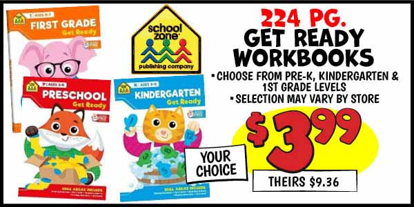 GET READY WORKBOOKS: Our Price: $3.99, theirs: $9.36
