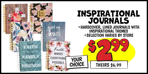 INSPIRATIONAL JOURNALS: Our Price: $2.99, theirs: $6.99