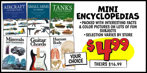MINI ENCYCLOPEDIAS: Our Price: $4.99, theirs: $16.99