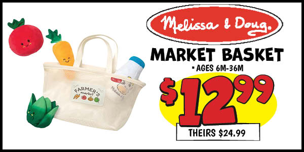 Market Basket: Our Price: $12.99, theirs: $24.99