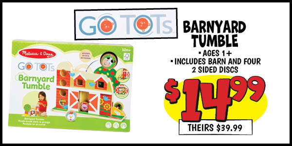 Barnyard Tumble: Our Price: $14.99, theirs: $39.99