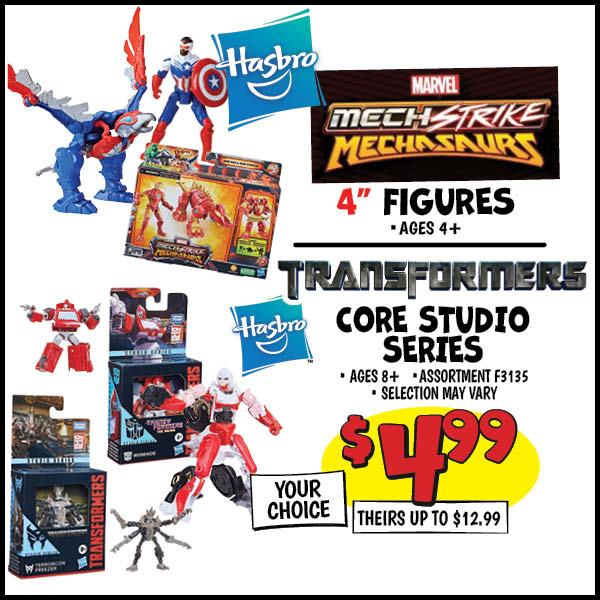 Transformers: Our Price: $4.99, theirs up to: $12.99