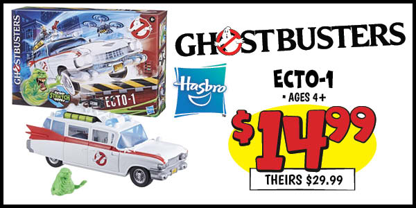 Ghostbusters Ecto-1: Our Price: $14.99, theirs: $29.99