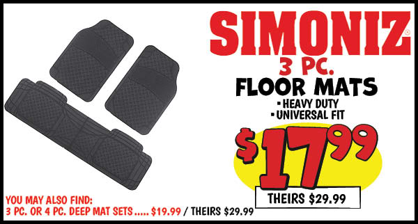 HD Floor Mats : Our Price: $17.99, theirs: $29.99