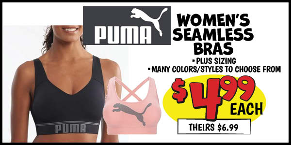 Women's Seamless Bras: 1-pair,Our Price: $4.99, theirs: $6.99